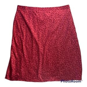 Anthro Hutch Isla Bias-Cut Leopard Print Midi Skirt NWT Size 26W